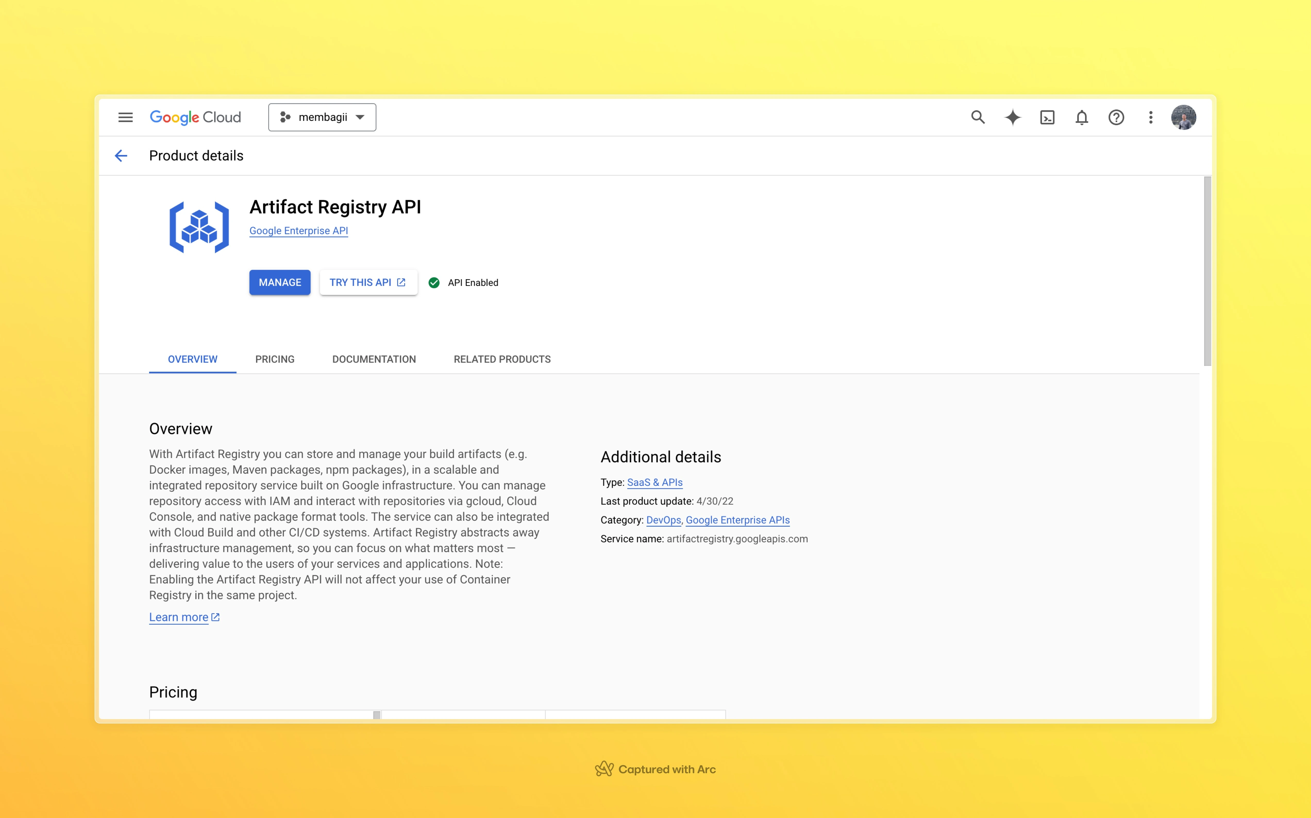 Enable Service API