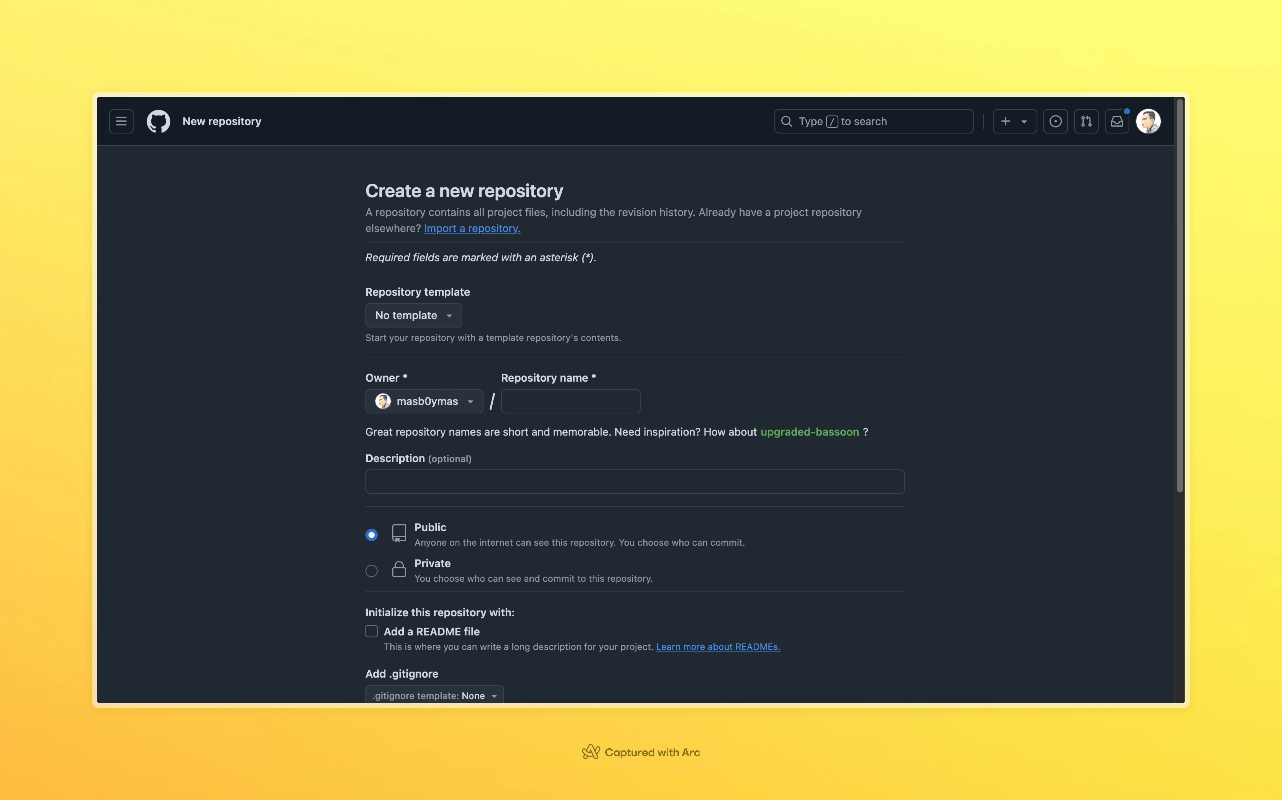 Github New Repo